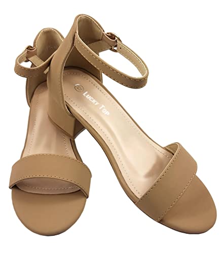 Image of Lucky Top Girls Dress Sandal Low Heel Ankle Strap