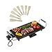 Emperial Teppanyaki Grill - Electric BBQ Grill with Non-Stick Table Top Plate, 2000W, Easy Clean, Adjustable Temperature Control, Oil Drip Tray & 8 Spatulas - 46x26x10cm
