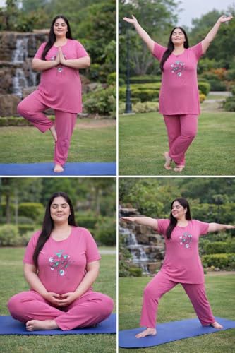 Image of RYSH Women's Printed Cotton Plus Size Longline T-Shirt with Pockets | Cotton fabric - soft longline T-shirt with easy plus-size fit