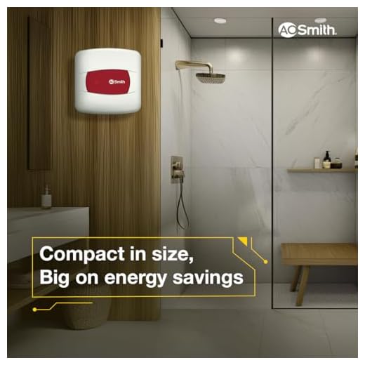 AO Smith Geyser 10 Litre 5 Star Rating (BEE) | Powerful 2KW Heating | Storage Water Heater With 2X Corrosion Resistant Blue Diamond Glass Tank | Warranty: 5 Yr Tank, 2 Yr Comprehensive | HSE-SHS-010