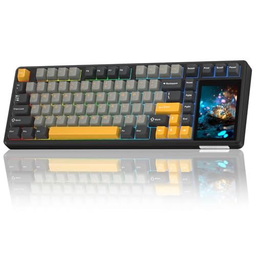 Image of Aula L99 Wireless Mechanical Gaming Creamy Keyboard with Smart Touch Screen | Tri-Mode Hot Swappable Custom Keyboard,RGB Backlit,PBT Keycap,Gasket Mount Creamy Sounding Keyboards for Office PC,84 Keys