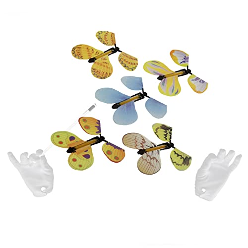 Esquirla 5X Clockwork Butterfly, Wind Up Butterfly Toys, Novelty Fairies Flying Butterfly For Birthday Christmas Party Bag Fillers Decoration Surprise, Style F #TOP6