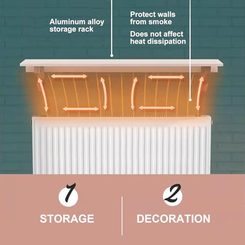 Cache-radiateur blanc moderne de 65 cm pour optimiser l'espace du salon