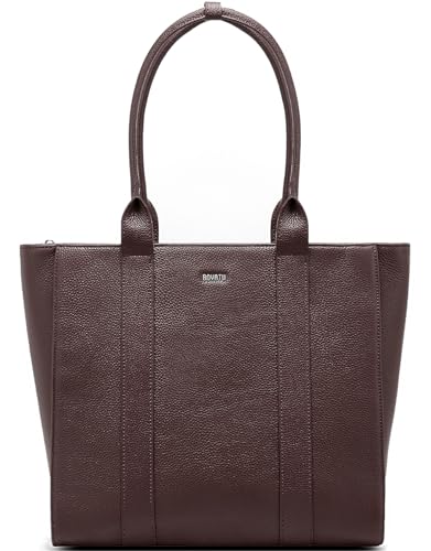 Leather Work Tote for Women Structured Business Bag