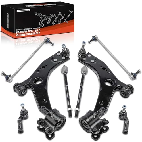 Frankberg 2x Control Arm 2x Stabiliser Link 2x Tie Rod End 2x Tie Rod End Front Axle Compatible with Focus II 1.4L-2.5L 2004-2012 Focus II Turnier DA DS FFS 1.4L-2.0L 2004-2012 Replace# 1570285