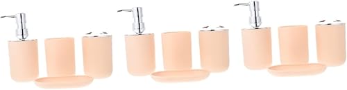 Zerodeko Juego de 3 juegos de baño, accesorios decorativos de baño, decoración de baño bohemia, accesorios de baño blanco y negro, accesorios para