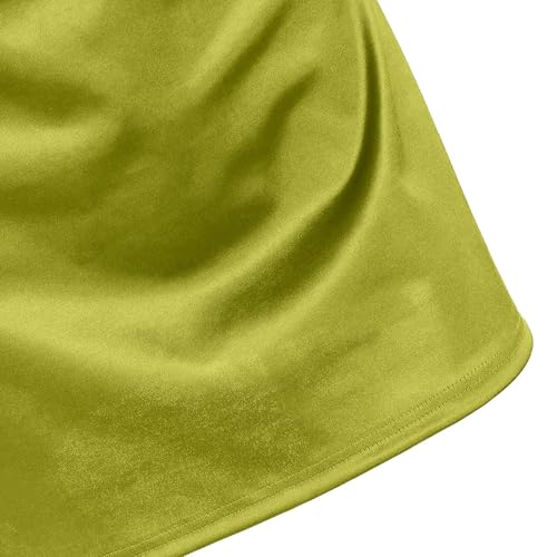 Image of ZAFUL Women's Satin Sleeveless Spaghetti Strap Mini Dress Sexy Slip Cowl Neck Silky Cocktail Party Dresses