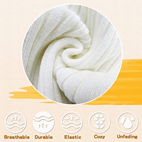 Image of CHACKO Boy's|Girl's Winter Woollen Full Sleeve High Neck Sweater|Skeevy Pack of 01(White)