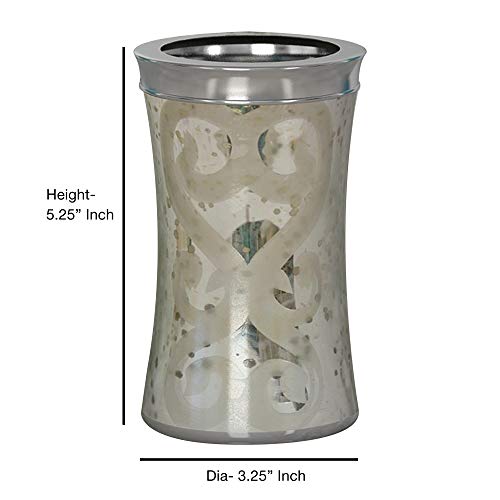 Nu Steel 7-Piece Mercury Glass Bathroom Accessory Set, Patchwork, Mercury/Shiny #TOP7