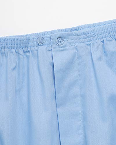 Ten West Apparel Men’s Pajamas Set - Long Sleeve Button Down Sleep Shirt And Pajama Bottoms Sleepwear Set, Blue, Size Large #TOP2