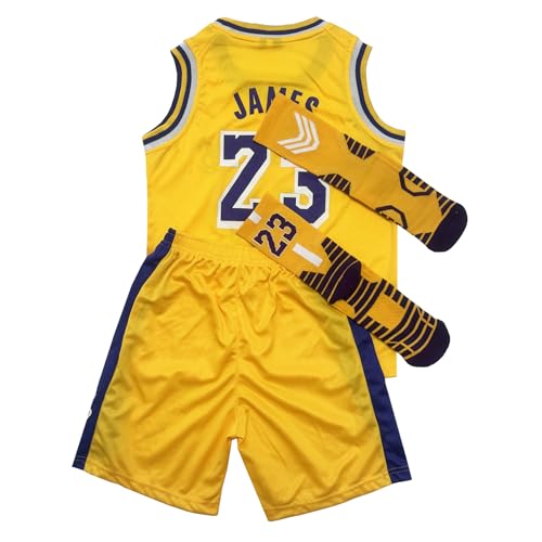 Youth Basketball Jerseys for Boys Girls Basketball Jersey Shorts Socks for 5-12 Years Kids Training Uniform Sets