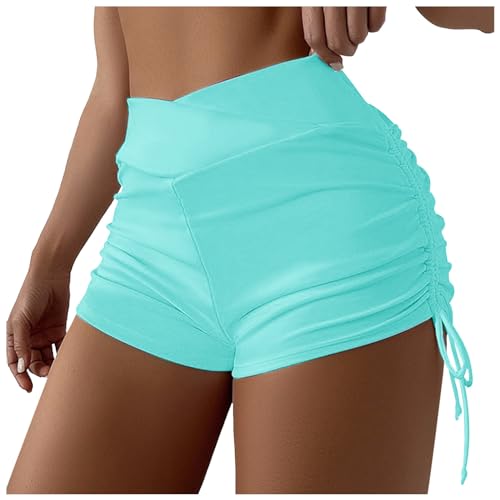 Bañador short mujer de cintura alta con efecto reductor de abdomen para playa y piscina