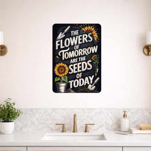 Image of Zesta Bathroom Decor Items Washroom Decor Tin Sign | Aesthetic Posters Wall Poster for Bedroom | Magnetic Cafe Decoration Items / Restaurant Decorations Items | Quirky Home Decor Bar Accent (Motivational (3))