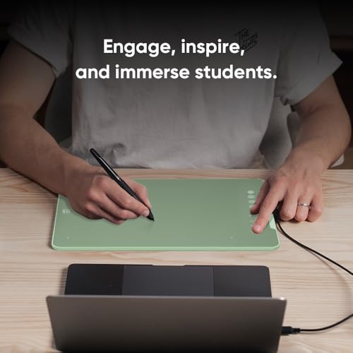 Image of XPPen Deco 01 V3 10x6 Drawing Tablet | 16K Pressure Pen | Battery-Free Stylus | 8 Hotkeys | for OSU Gaming & Teaching | PC /Mac /Android /ChromeOS Compatible | Green