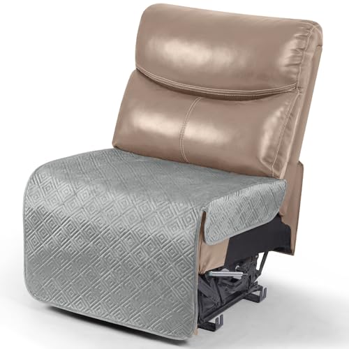 Timeles Waterproof Velvet Recliner Seat Cover for Armless Chair Without Backrest Thick Soft Washable (Light Gray, Seat-Only: 1-Seat) Timeles Waterproof Velvet Recliner Seat Cover for Armless Chair Without Backrest Thick Soft Washable (Light Gray, Seat-Only: 1-Seat)