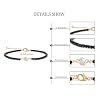 Raicegs Black Tourmaline Anklets for Women Handmade Beach Boho Ankle Bracelet 3mm Natural Stone Beaded Ankle Bracelet 14K Gold Plated Zircon Pendant Adjustable Crystal Gemstone Anklet Jewelry Gift for Her #3