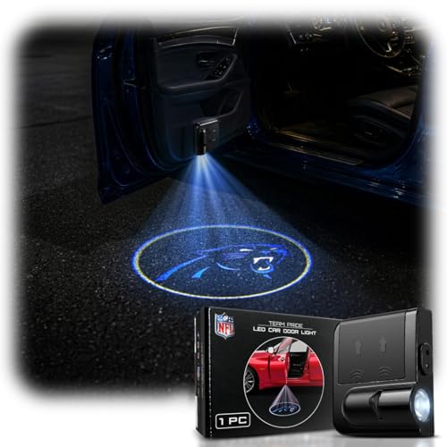 Image of LED Car Door Light - Officially Licensed NFL Wireless Projector - Show Your Team Pride - Battery Powered, Easy Install