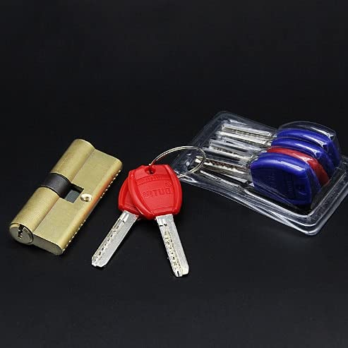 Door Lock Cylinder,Door Lock with Key,Door Cylinder Hardware Biased Lock 65-110MM Cylinder AB Key Entrance Brass Door Lock Lengthened(Color:80(40-40)) (Color:90((Size : 85(37.5 47.5))