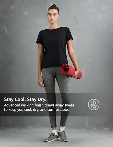 Image of Symbol Premium Women's Solid Regular Fit Sports Stretch T-Shirt | Round Neck | Raglan Sleeve | Moisture-Wicking | Activewear | Running | Gym | Plain (Available in Plus Sizes)