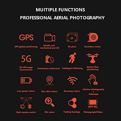 Ficha técnica Foldable GPS Drone with 6K Camera Full HD Live Transmission 30 Min Long Flight Time 5G WiFi FPV Suitable for Beginners and Professionals - Fernando Cortés