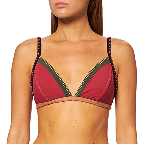 BANANA MOON Women's TAEKO TEKNICOLO X2373 Bikini Top, Rosewood, 8