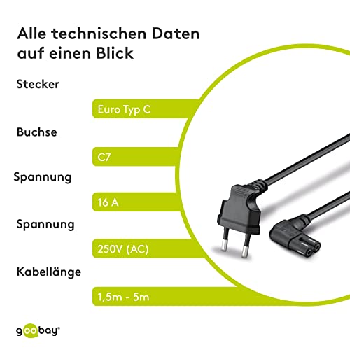 Goobay 97350 Cavo Alimentazione Angolato su