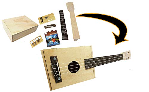 Complete Cigar Box Ukulele Kit - Easily build your own cigar box uke! All parts, hardware & instructions included.