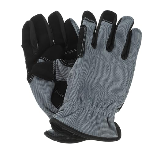 Happyyami 1 Par guantes jardineria guantes trabajo Guantes duraderos Guantes para protección de manos nudillo zarza sin dedos plantar guantes herramienta de trabajo de invernadero Paño TR