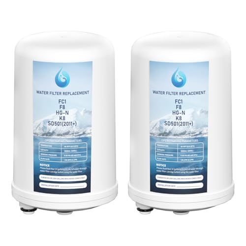 HG-N FC1 F8 Water Filter Replacement Compatible with Enagic Leveluk F8 and HG-N Filters for K8 and SD501 (2011+) JRIV Machine Machines 2 Pack