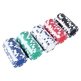 Generisch Mah Jong - Juego Profesional de para Juegos de, Estuche de Aluminio, Accesorios de para Texas Hold'em, Blackjack, torneos de Cartas, Club,