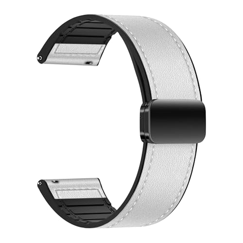 Image of ACM Watch Strap 20mm for Samsung Galaxy Watch Active 2 44mm Smartwatch | Leather Magnetic Silicone Belt Luxury Band