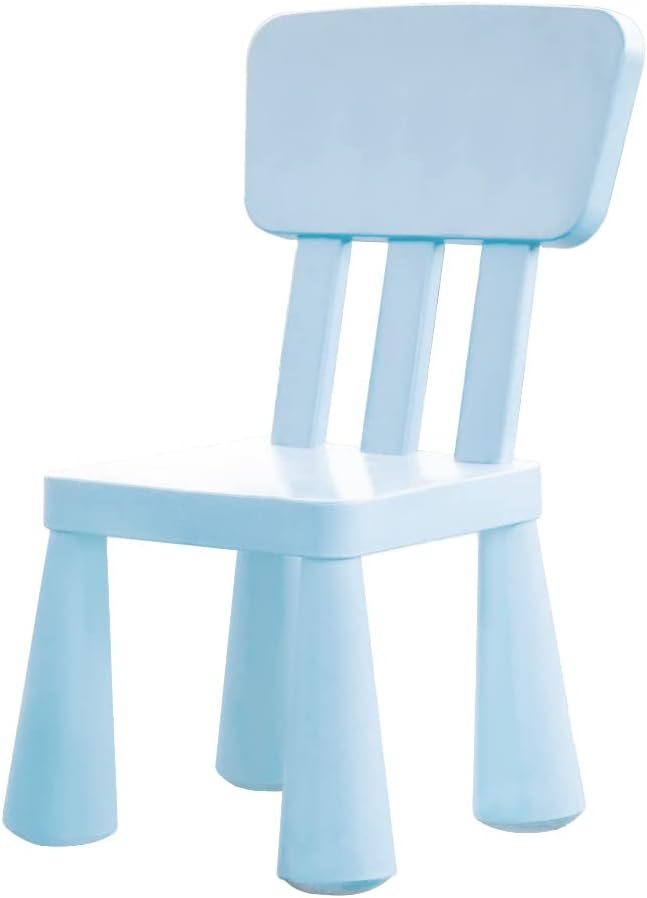 Children's Tables and Chairs Kindergarten Baby Study Table and Chairs Plastic Game Table Removable (Chair Light Blue)