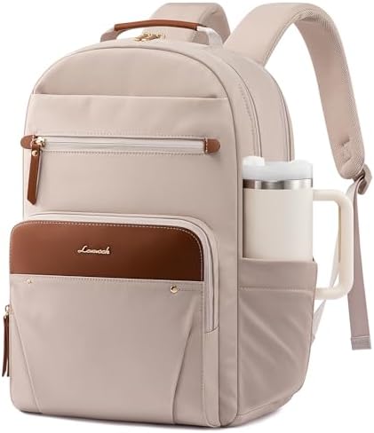 LOVEVOOK Damen Laptop Rucksack 15,6 Zoll | Wasserabweisender Arbeitsrucksack mit 22L Volumen & XXL-Flaschenfach, Backpack für Schule, Uni, Arbeit & Reise