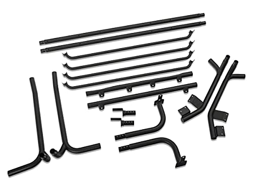 Barricade Roof Rack; Textured Black Compatible With 07-18 Jeep Wrangler Jk 4-Door #TOP7