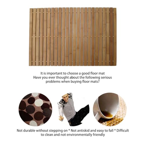 Tapis de bain cuisine extérieur à rayures imperméable et hygiénique