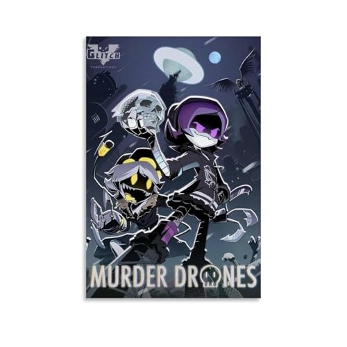 YAWRGJWRG Murder Drones - Póster decorativo de la película Murder Drones, lienzo estético para decoración de pared, decoración moderna para dormitorio familiar, póster de película musical, 30 x 45 cm,
