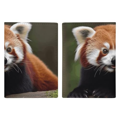 Carnet de voyage panda rouge en cuir : un cadeau de voyage original pour passionnés d'animaux