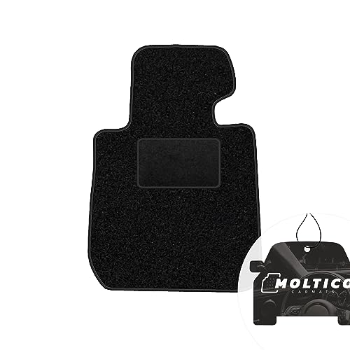 moto-MOLTICO Fahrer Fußmatte Auto Velours Fahrerseite Autoteppiche Schwarz Fahrermatte 1-teilig...