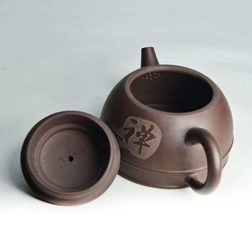 Image of Yixing Clay Teapot 10oz Zisha Tea Pot Chinese Dragon Kungfu Tea Set Kettle (Clay purple 10oz)