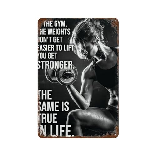 TRFJHDTRE Get StrongerWall Decor Art Metal Tin Poster Modern Bar Decorations30x20cm