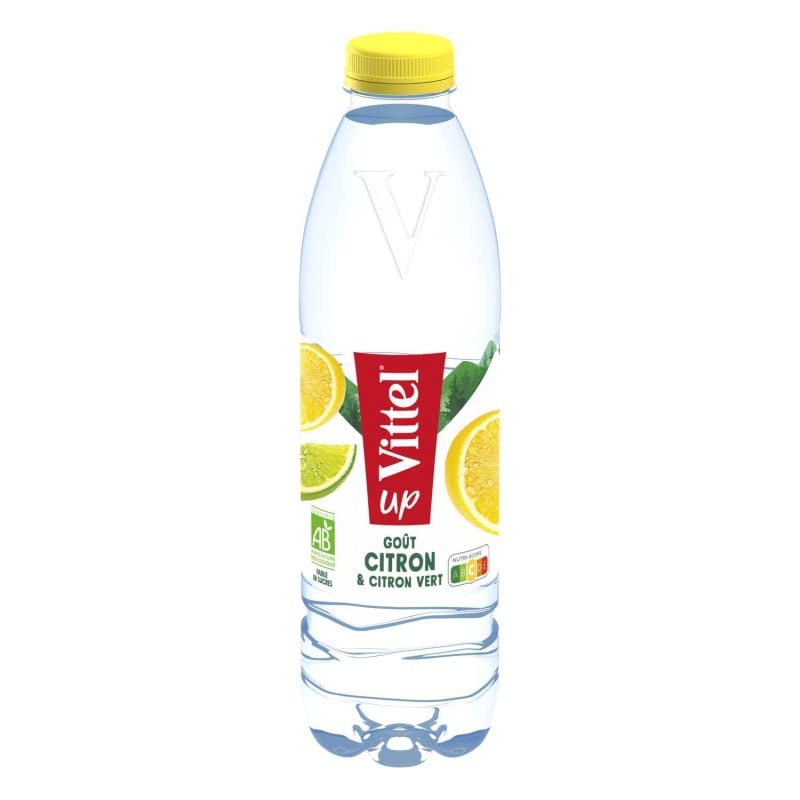 VITTEL - Vittel Up 1L - Eau Bio aromatise citron et citron vert -  Rafrachissez-vous de manire naturelle ! - Lot De 4 - Vendu Par Lot :  Amazon.fr: Epicerie