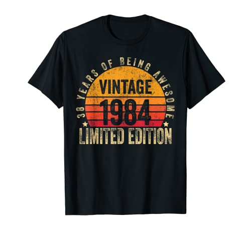 38 Year Old Gifts Vintage 1984 Limited Edition 38th Birthday T-Shirt