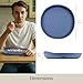 Adult Size Silicone Scooper Plate Suction Base by Modaliv - Food Grade Silicone Suction Plates for Adults - Dishwasher and Microwave Safe & Quality Adaptive Equipment - Gift for Women and Men (Blue)