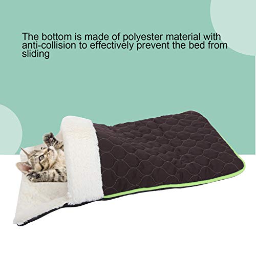 Fishawk Cama de caverna para animais de estimação, cama de pelúcia quente para gatos