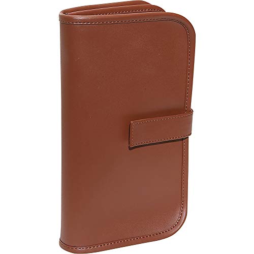Royce Leather Executive Glove Compartment Organizer in Genuine Leather Brown