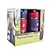 ThermoFlask Double Wall Vacuum Insulated Stainless Steel Kids Water Bottle with Straw Lid, 14 Ounce, 2-pack, Punch/Eggplant