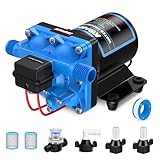 Kohree RV Fresh Water Pump 4 GPM 55PSI 12V DC Diaphragm Water Pump with Pressure Switch for RV, Marine, Yacht, Caravan