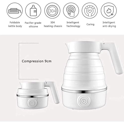 Tetera eléctrica portátil plegable de silicona 0.6 L miniatura 7
