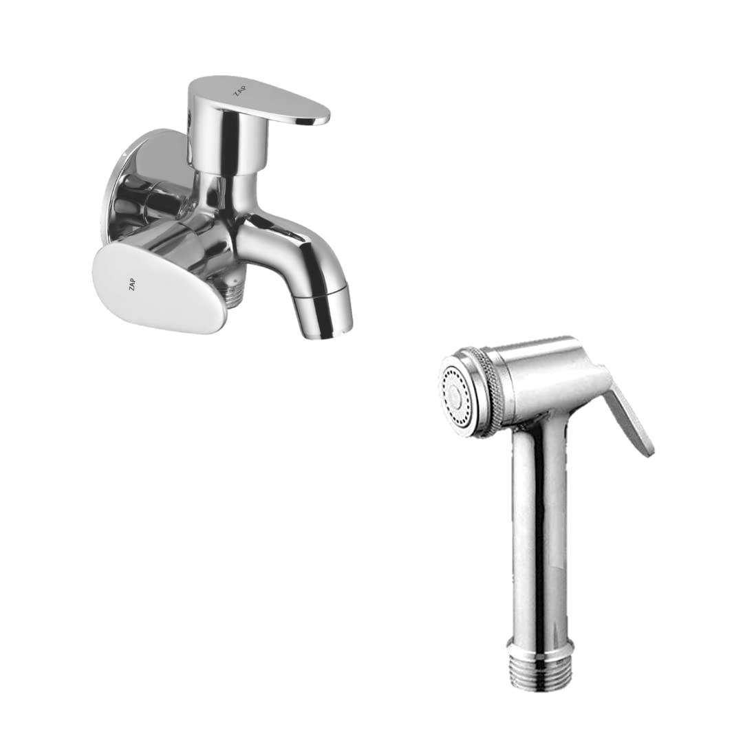 ZAP Combo of Deluxe Series Brass Health Faucet for Bathroom and Prime Two in one Bip Cock Tap/Connect for Hoses for Watering, Washing The car, Gardening (B09R4TTCCL) Amazon Price History, Amazon Price Tracker