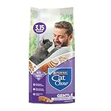 Purina Cat Chow Sensitive Stomach Dry Cat Food, Gentle - (4) 3.15 lb. Bags